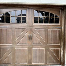 Stylish Faux Wood Aluminum 8’ x 7’ Insulated One Car Garage Door – Easy Pickup