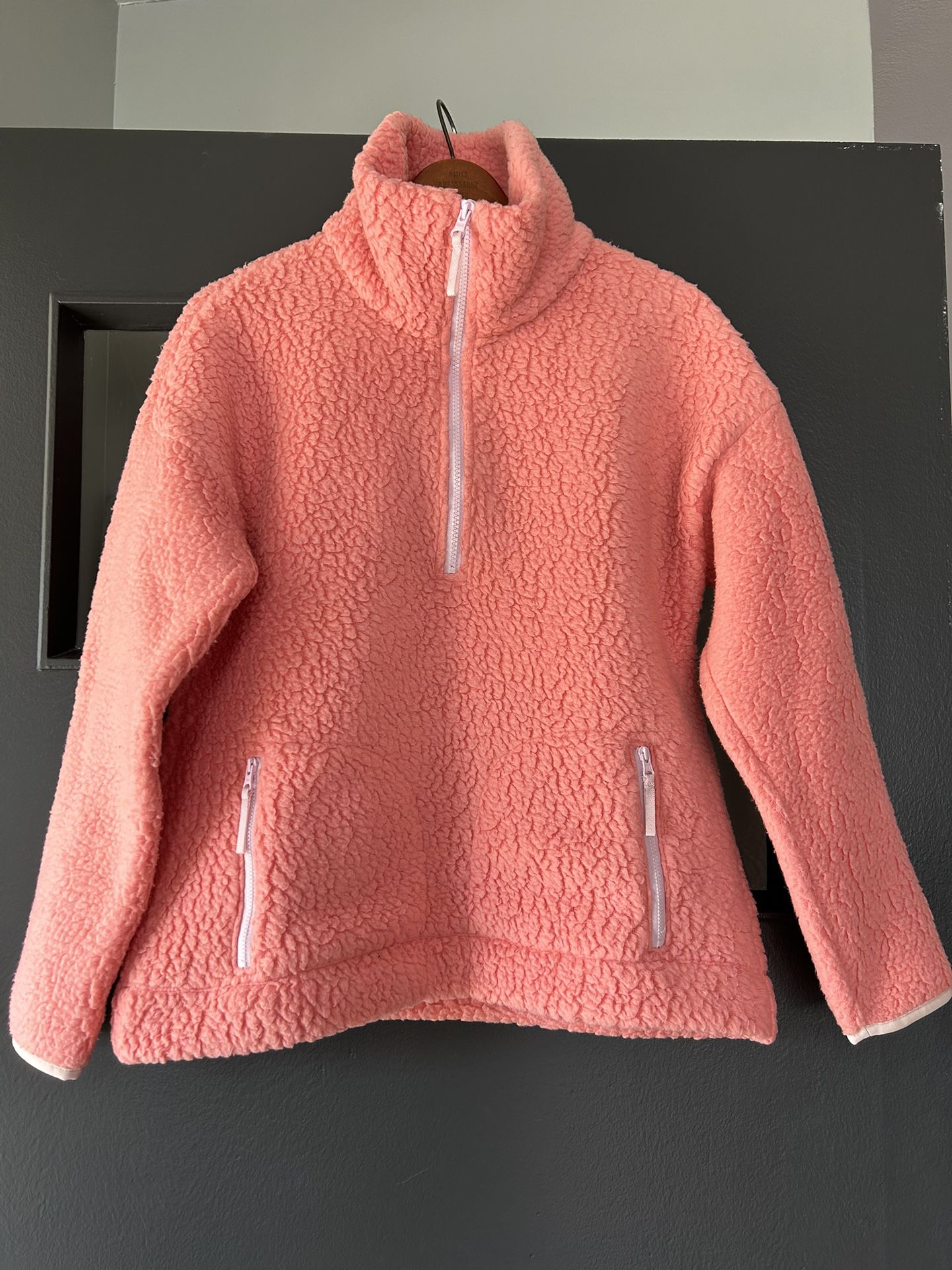 J. Crew Polartec® sherpa fleece half-zip pullover jacket (Size: 