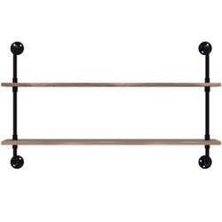 Industrial Pipe Wall Shelves