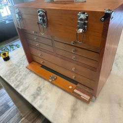 Small wooden toolbox