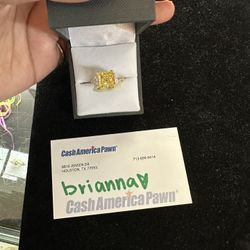 Size 7 Radiant Cut 14k Gold Ring 5.3 Grams Yellow CZ