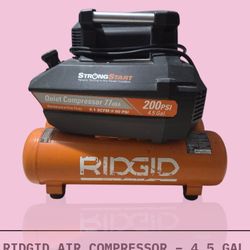 RIDGID AIR COMPRESSOR – 4.5 GAL
