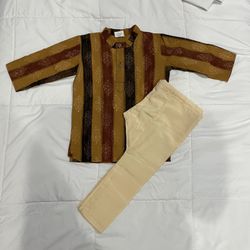 Infant Boy’s 2 Piece Indian Kurta/Pant Set Size 18