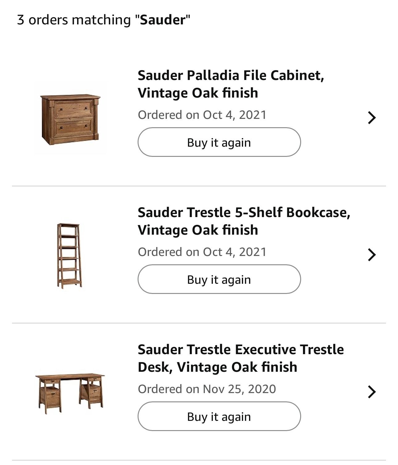 Sauder Vintage Oak Office Furniture