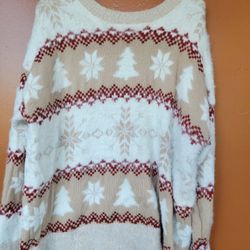 Fluffy xl ugly Christmas Sweater christmas tree snowflake