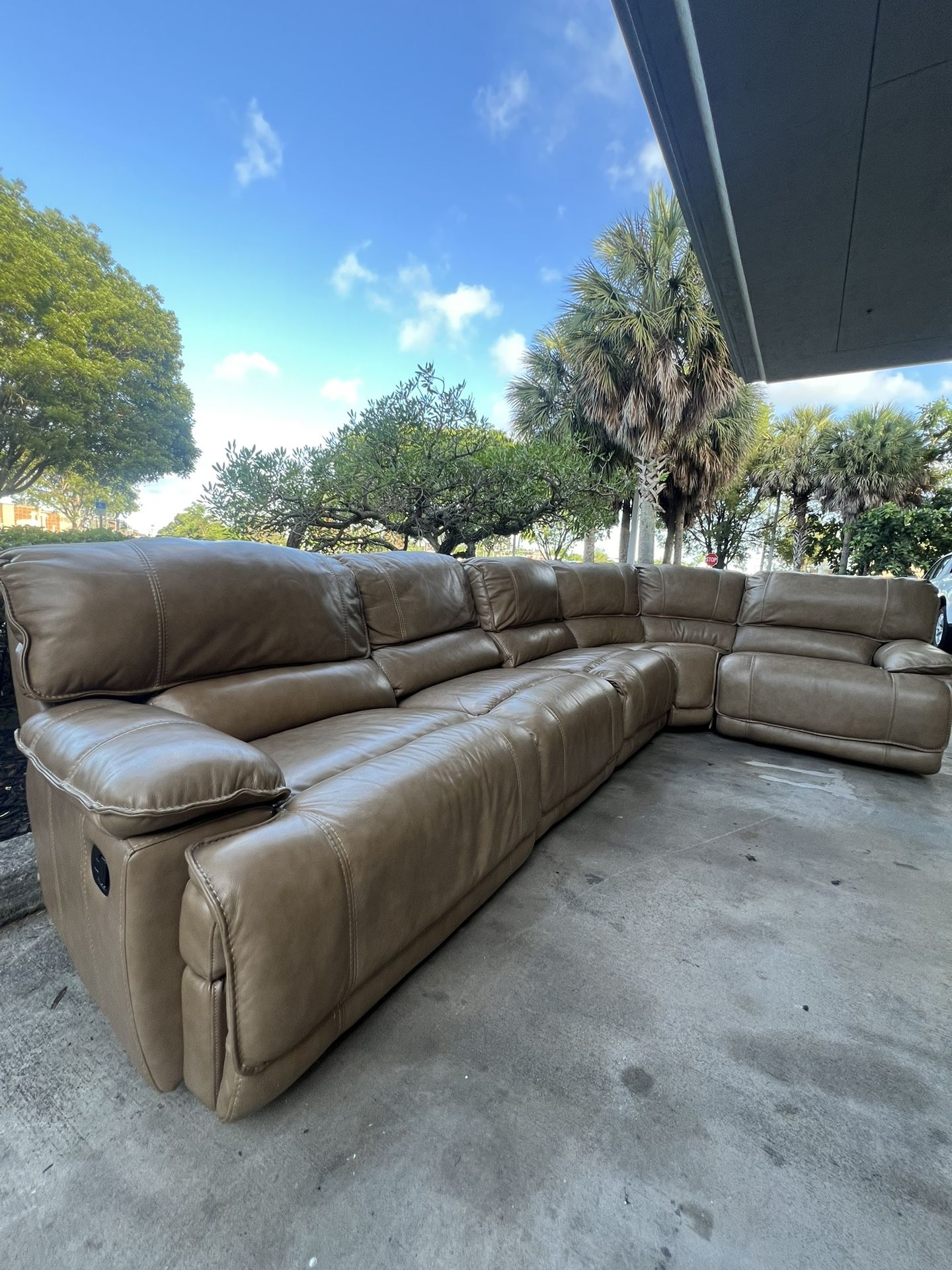 Leather Recliner Top Grain Sofa Free Delivery