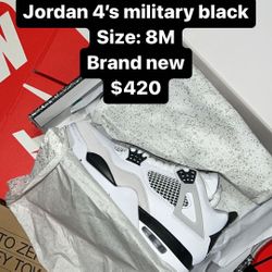 Air Jordan 4’s “ Military Black “