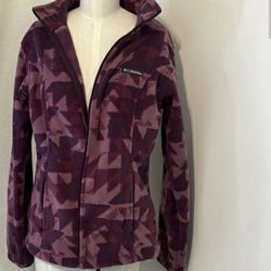 Columbia Pink/Purple Fleece Jacket Size Small 