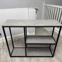 Open Frame Console Table With Shelves