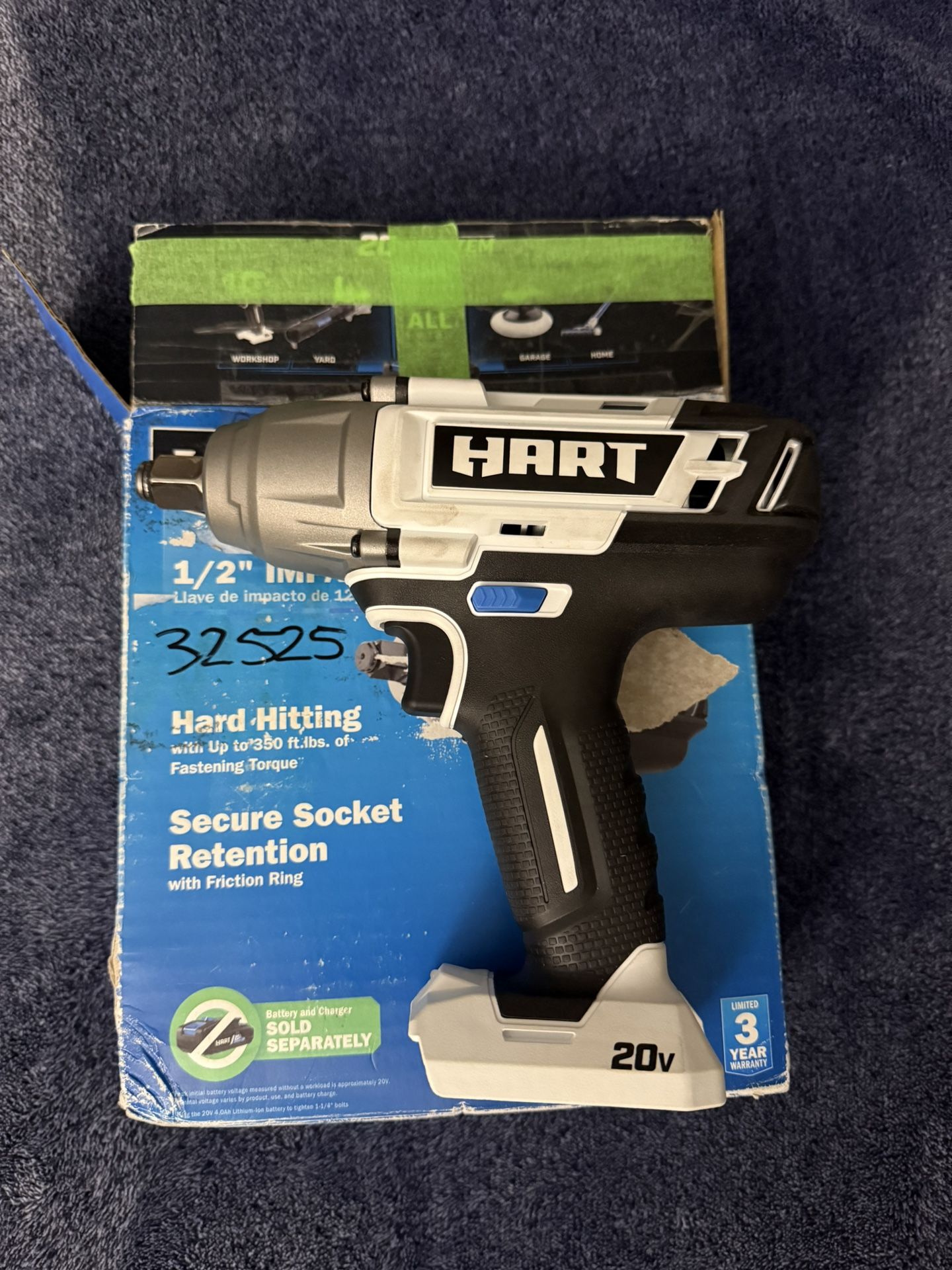 HART 20-Volt 1/2-inch Battery-Powered Impact Wrench (Battery Not Included)