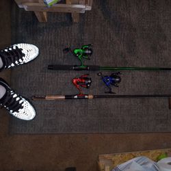 Masters Fishing Poles And One Fishing Rod 