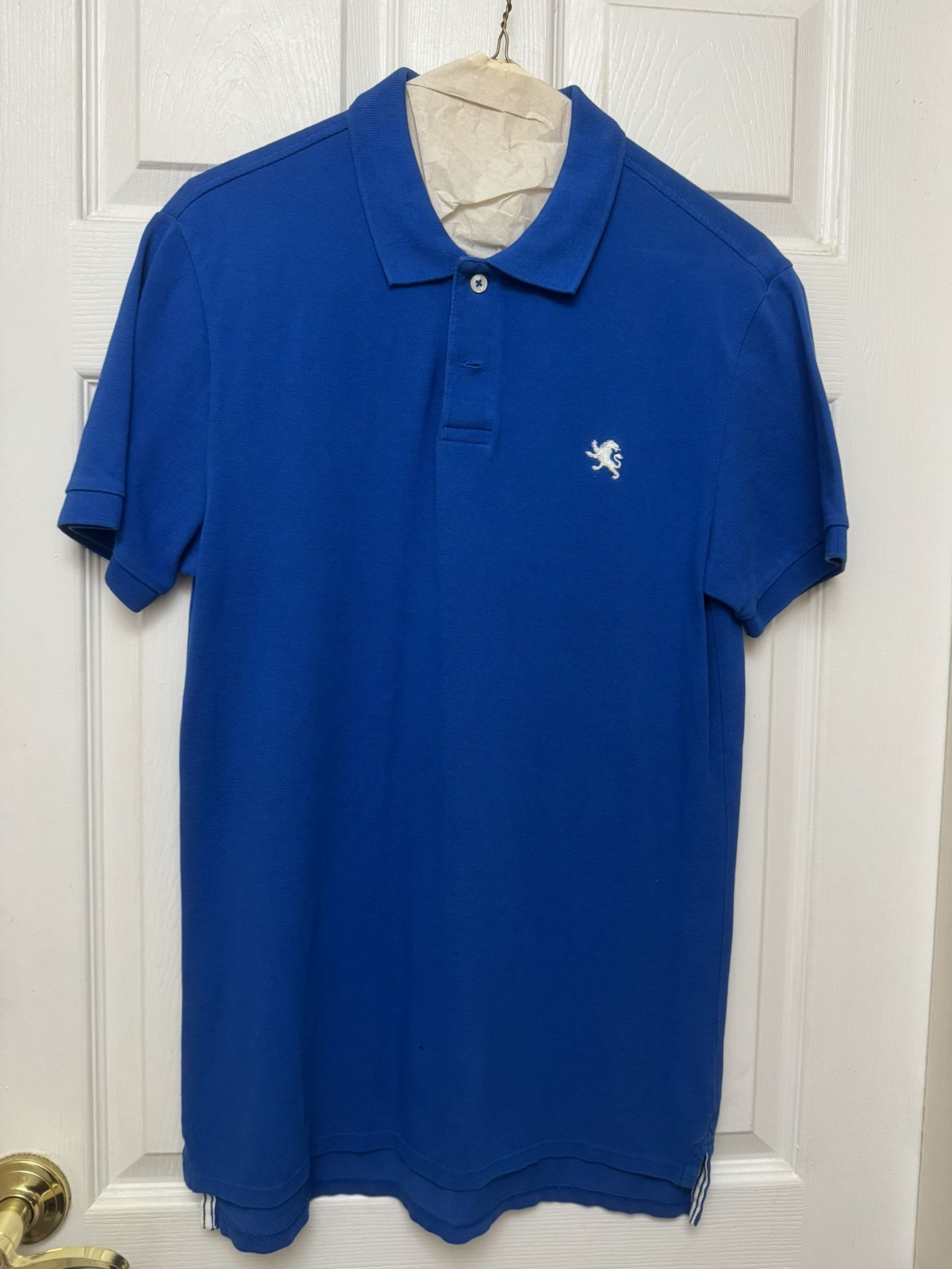 Blue Men’s Express Fitted Polo Medium EUC