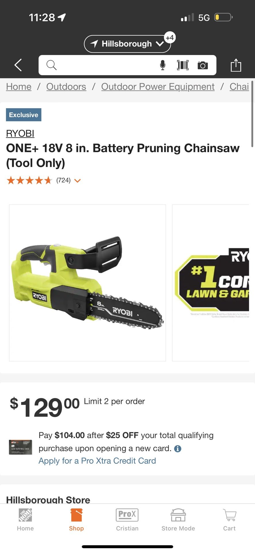 Ryobi Chainsaw
