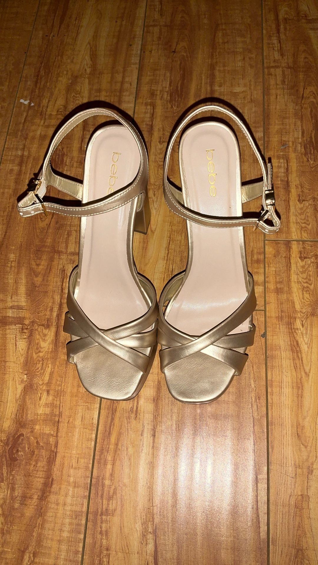 Used Bebe Gold High Heels