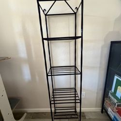 Black wrought iron shelf - $25 