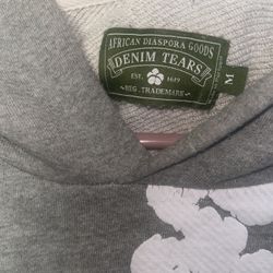 🔥 Grey Denim Tears Hoodie (Medium) – Pickup Only – CashApp or Cash 🔥