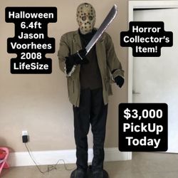 Halloween 6.4ft Tall Jason Voorhees Animatronic LifeSize Prop Decoration Collectible (RARE 2008)
