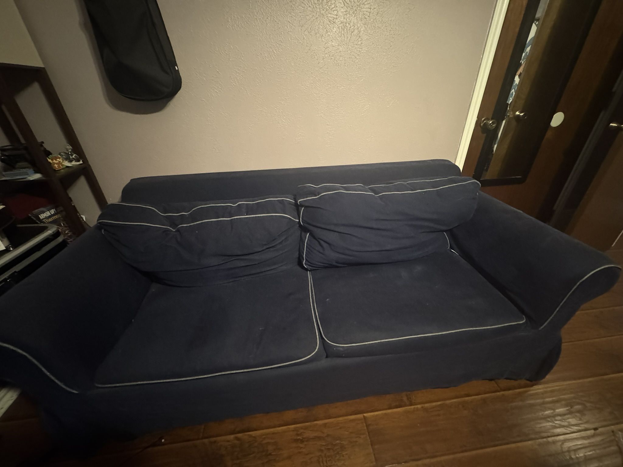 Blue Pull Out Couch