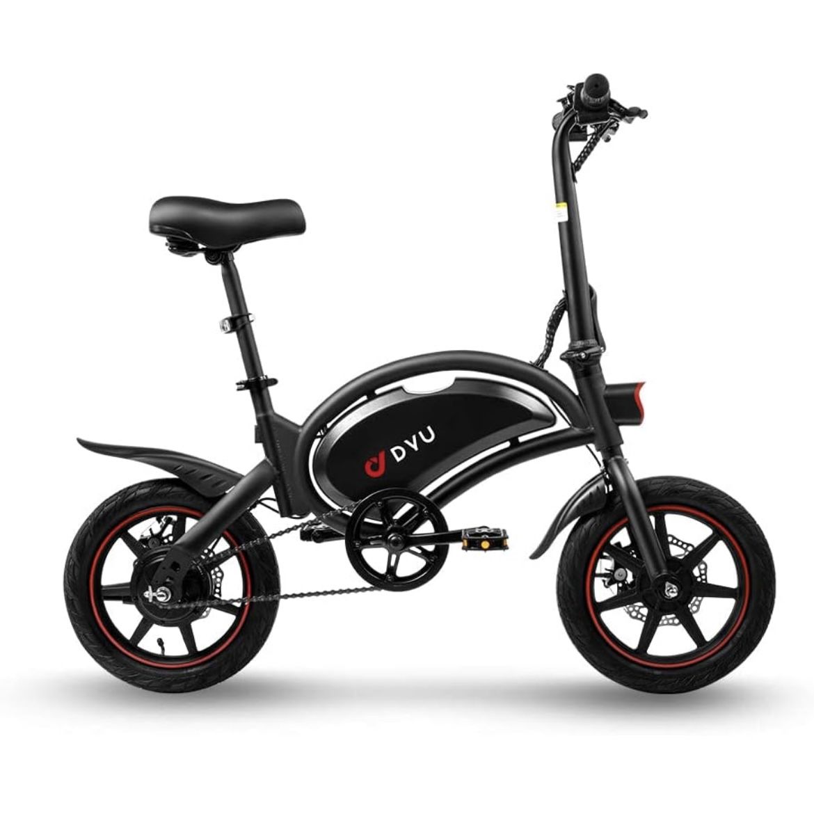 Electric Bike for Adults Teens,DYU D3F 14" Folding Electric Bicycle,Commuter City E-Bike with 250W Motor and 36V 10AH Lithium-Ion Battery,40-45miles T