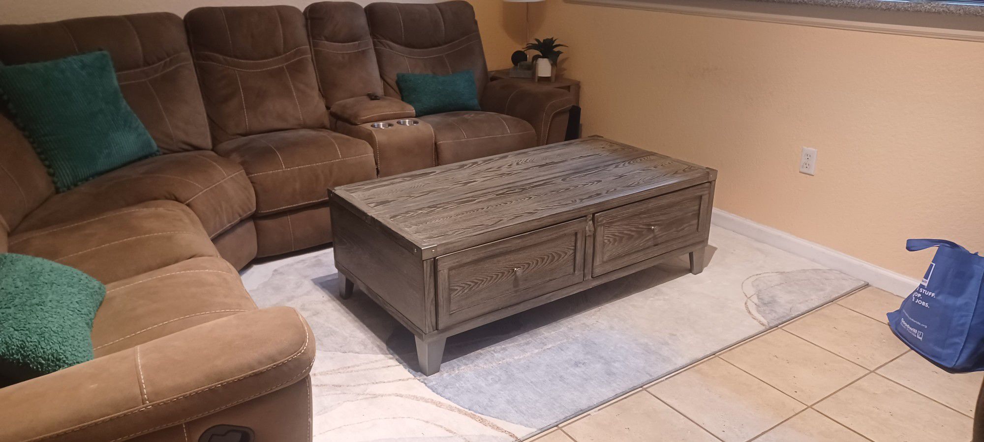 Coffee Table, Cocktail Table, Gray, Rustic