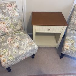 End Table and Nice Upholstered Chairs 