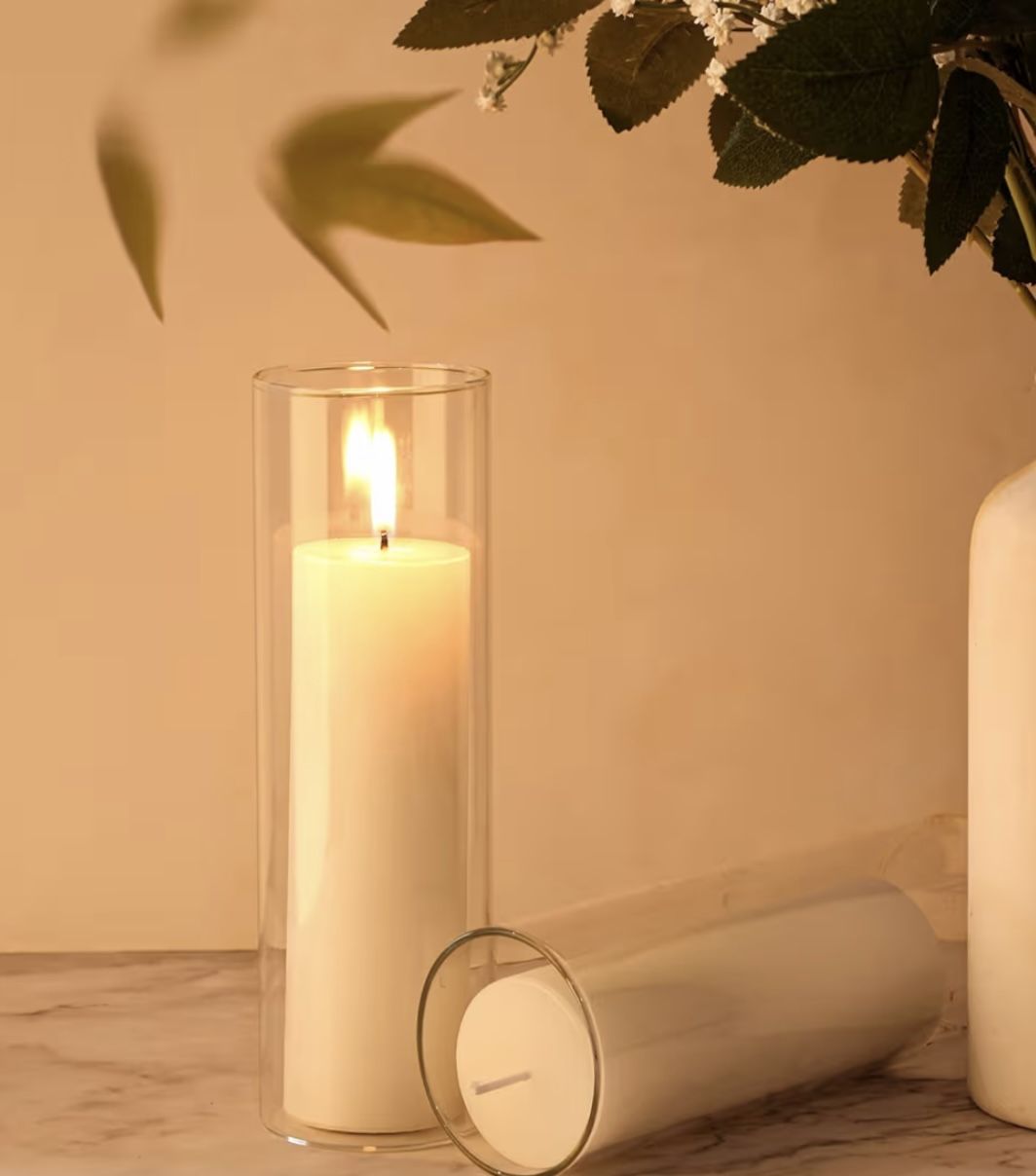 75 Glass Cylinder Bud Vases - 7.5in