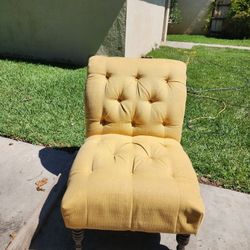 Vintage Overstuffed Armless Chair