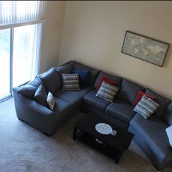Gray Sectional Couch – Like New – $1,200