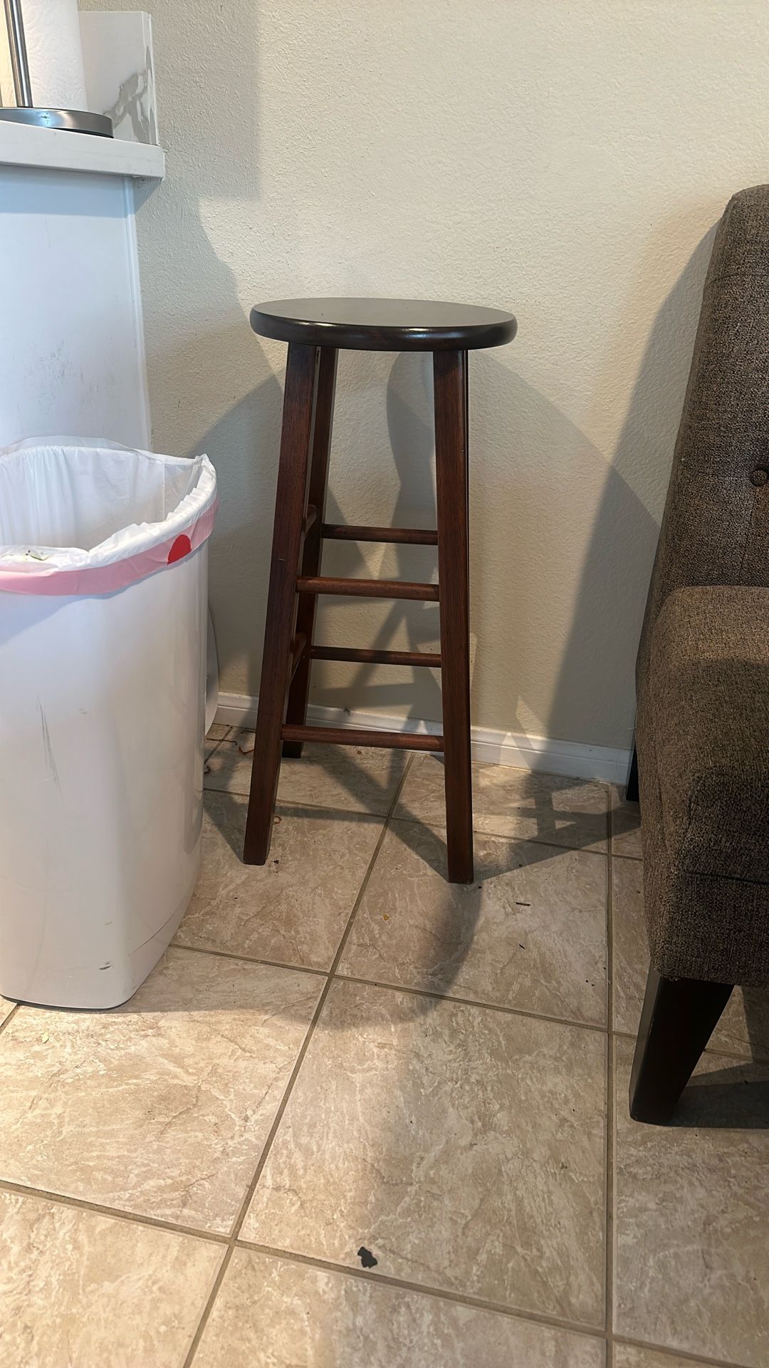 Tall Brown Stool