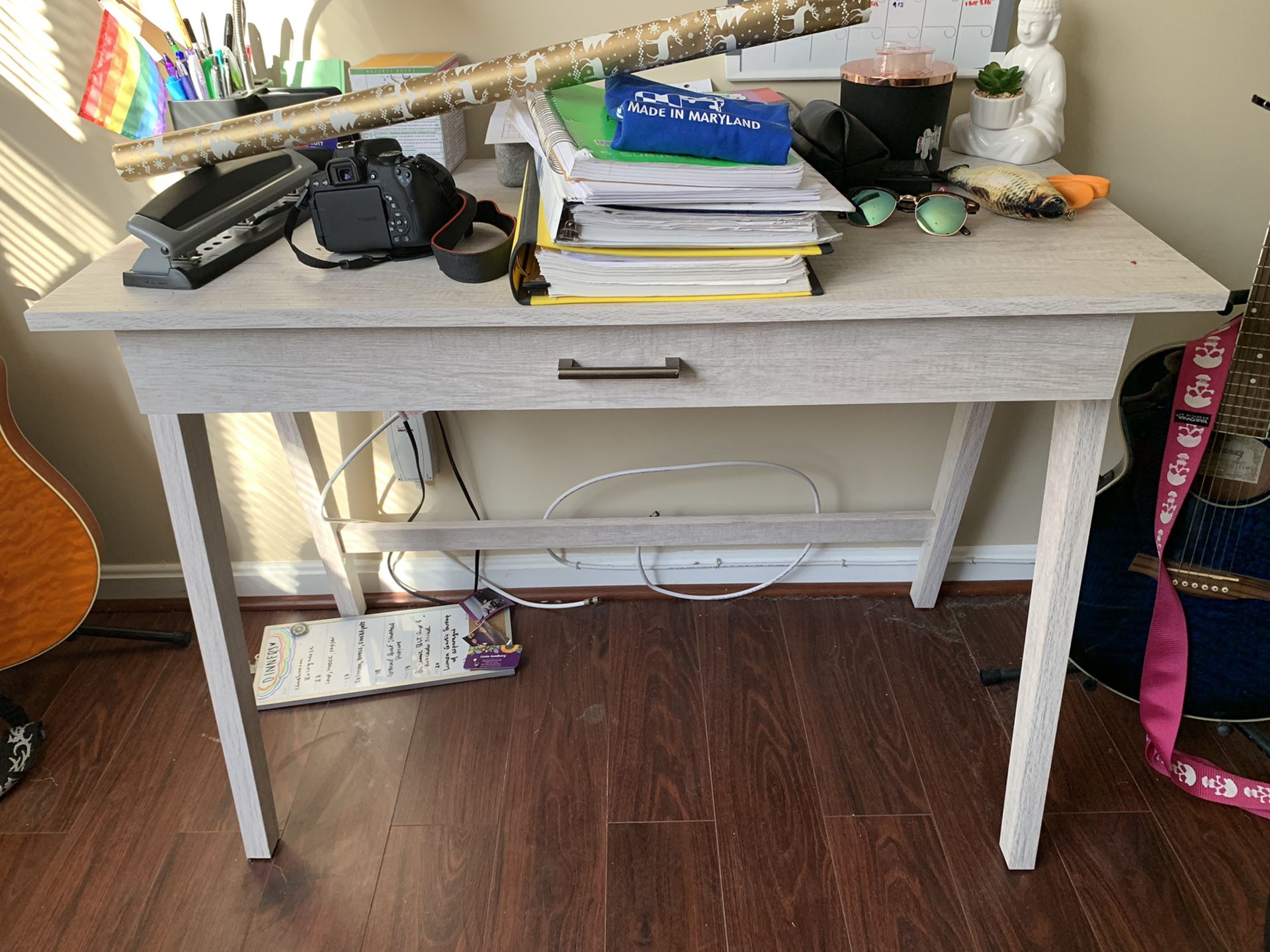 White desk (IGNORE CLUTTER)