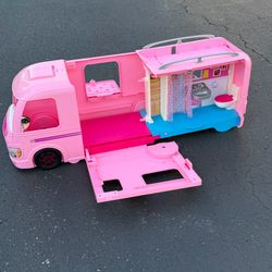 2016 Mattel Barbie Pink Dream Camper Expanding RV Motorhome Doll