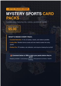Mystery Sports Card Packs🔥🔥🔥💥🌟⚡️