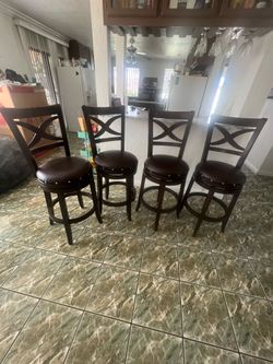 Stools de barra buenas conditions Los 4 por 275 color brown