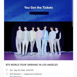 BTS TICKETS ARIRANG TOUR