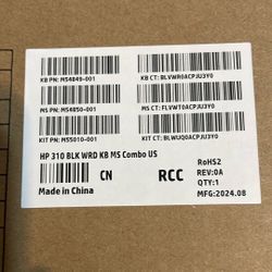 HP 310 Black Keyboard & Mouse Set