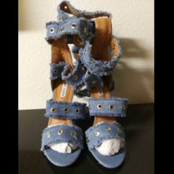 WOMEN'S DENIM HIGH HEEL SANDALS 👡