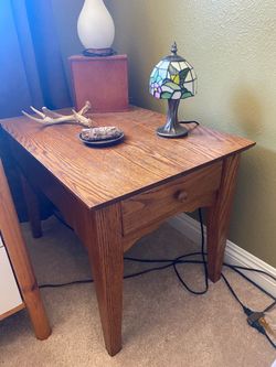 Wood End table/nightstand with drawer