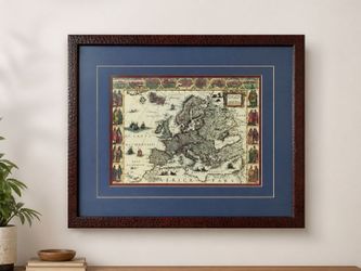Framed Blaeu Europa Map Print