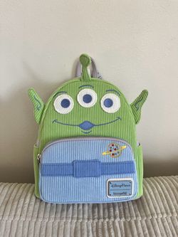 Loungefly x Disney Parks Toy Story Alien Pastel Corduroy Mini Backpack NWT