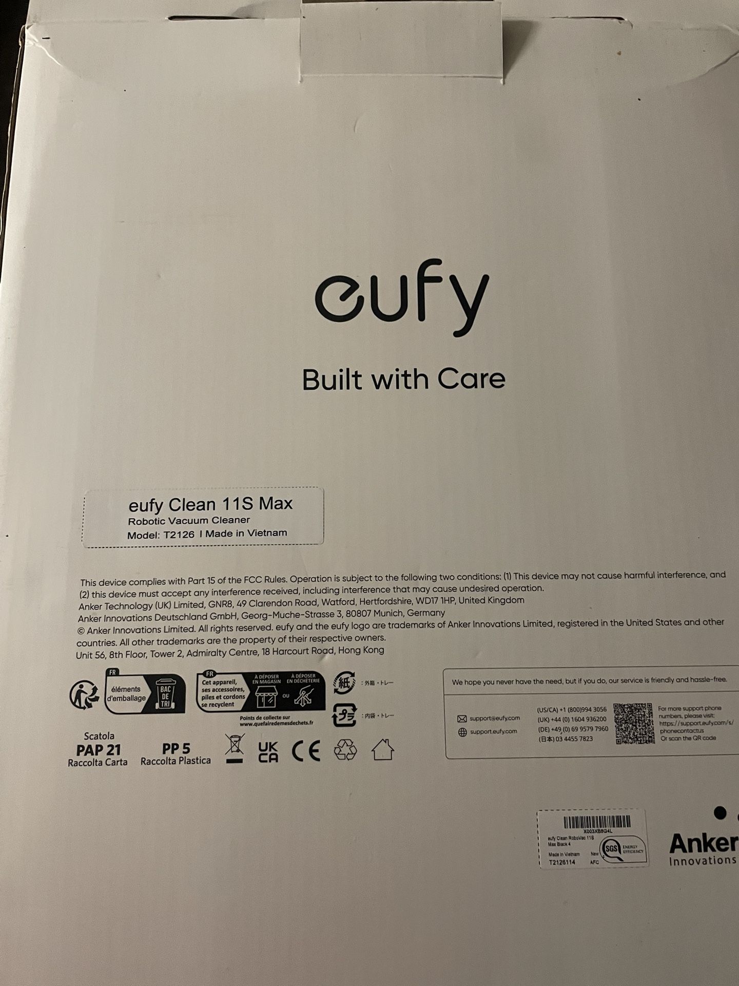 Eufy Robot Vacuum 11s Brand New