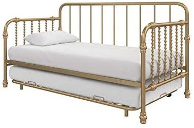 DHP Wallace Metal Daybed with Trundle - Twin, Gold