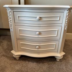 Solid Wood Cream Nightstand 