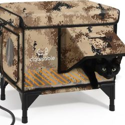 Weatherproof Insulated Pet House with Safe Escape Door Indoor/Outdoor Use Camo 15"x12"x16" NEW