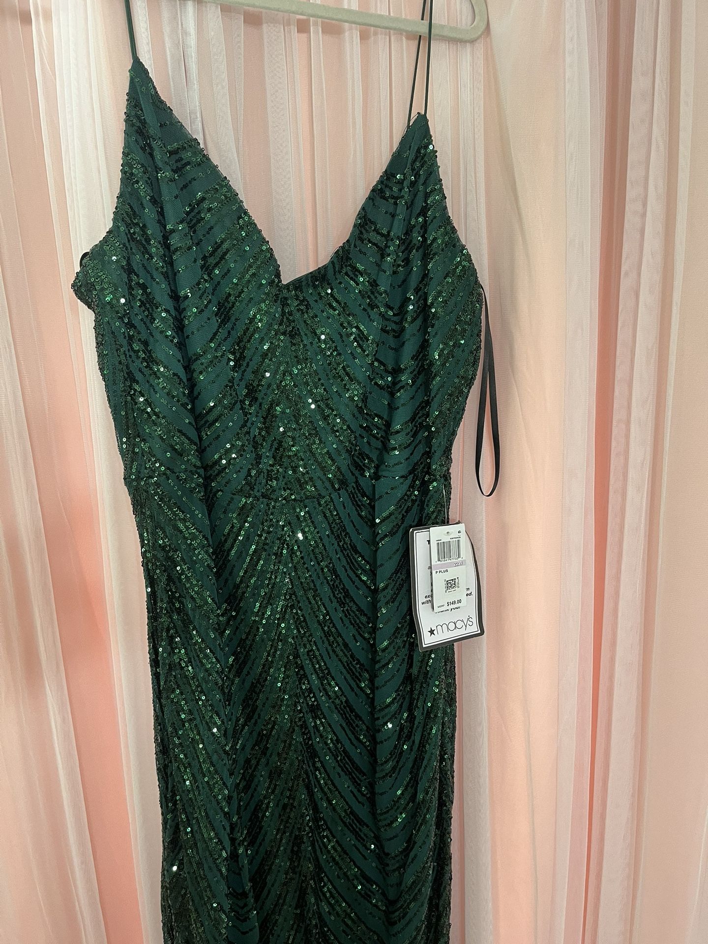Gorgeous Green Dress With Sequin Details 