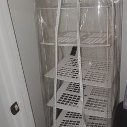 White Plastic Closet Organizer with 8 Racks