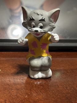 Vintage Turner Entertainment 1989 Tom & Jerry Vinyl Cat Toy Figure 3.25 Inch Vtg
