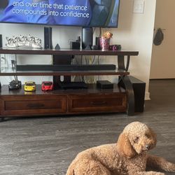 Solid Redwood TV Stand – 56” – Moving Sale – $75 obo