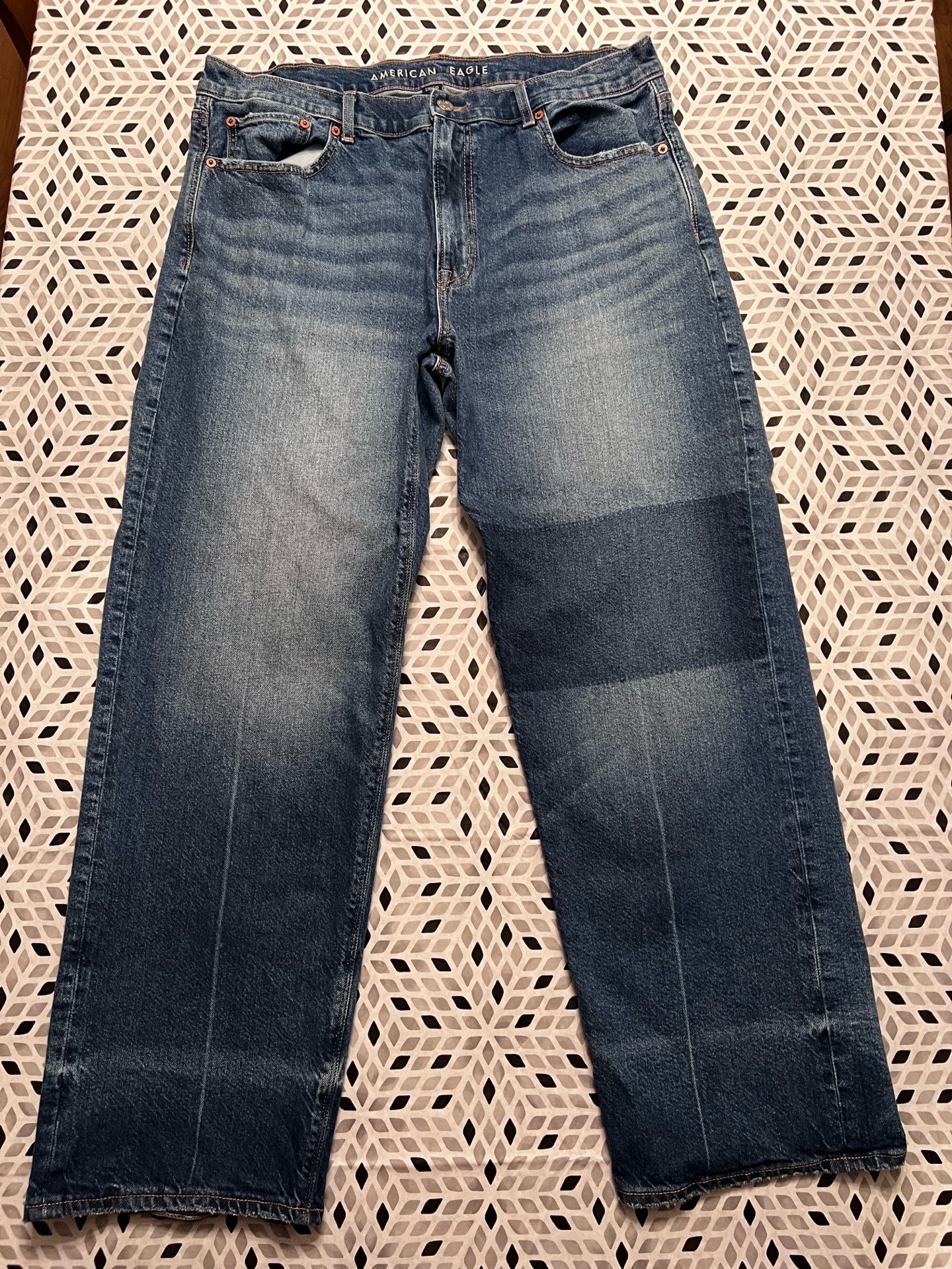 American Eagle Strigid Super High-Waisted Wide-Leg Jeans