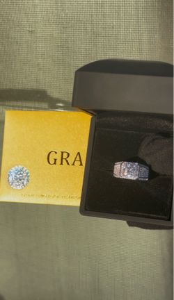 Custom Moissanite Men’s Ring, Size 9
