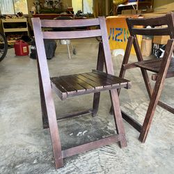 Wooden Folding Chairs (set of 3)